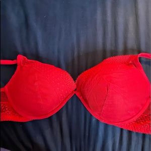 Red lace Victoria Secret bra